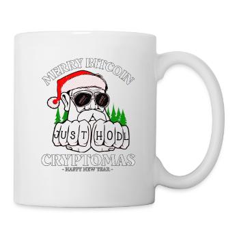 BITCOIN CHRISTMAS MERRY CRYPTOMAS JUST HODL IT - Mug - white - Right