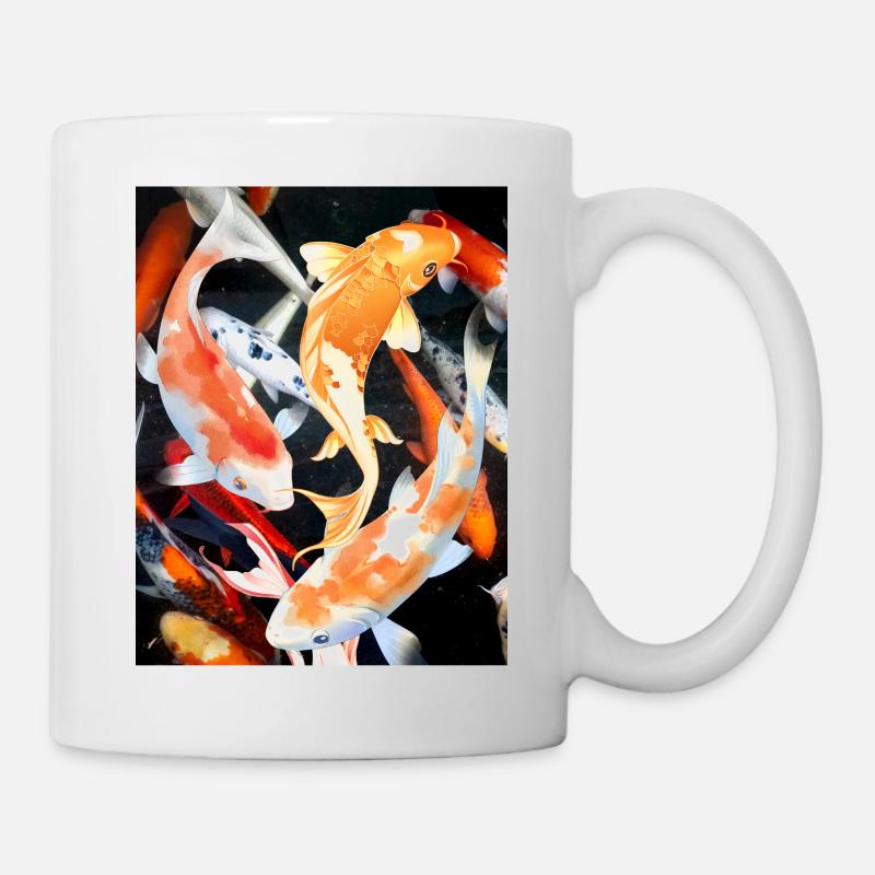 Koi-Karpfen - Tasse - Weiß