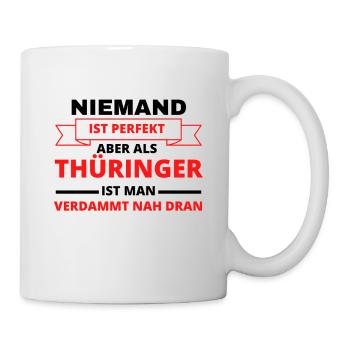 Thüringen Thüringer Bratwurst Bundesland Spruch - Tasse - Weiß - Rechts