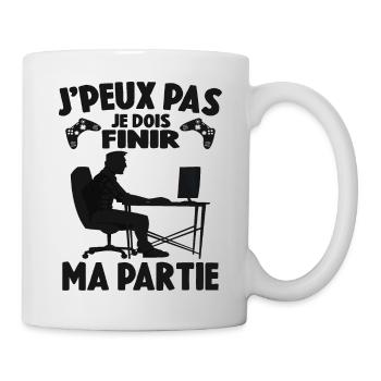 Attends Je Dois Finir Ma Partie Cadeau Geek - Mug blanc - blanc - Droite