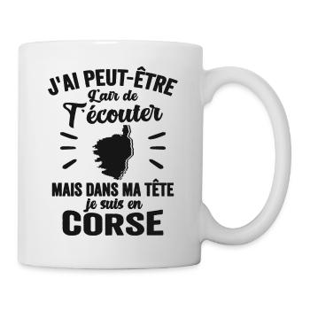 J'ai Peut-être L'air De T'écouter Corse Cadeau - Mug blanc - blanc - Droite