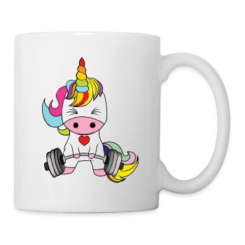 Einhorn Fitness verändert - Tasse - Weiß - Rechts