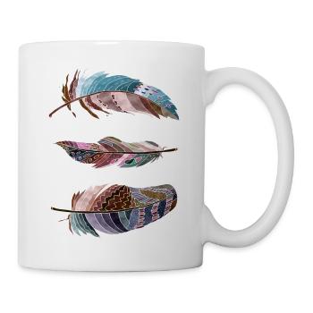 Feder - Tasse - Weiß - Rechts