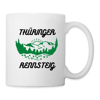 Rennsteig Thüringer Wald Wandern Thüringen grün - Tasse - Weiß - Rechts