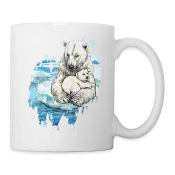 eisbader winterbader winterschwimmer eisbär mama - Mug - white - Right
