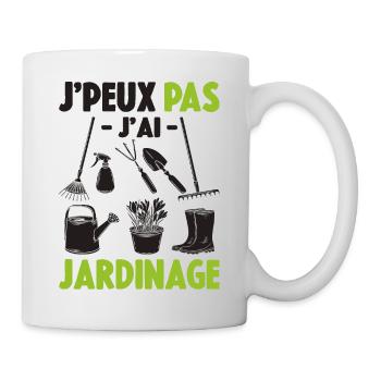 Je Peux Pas J'ai Jardin Cadeau De Jardinage - Mug blanc - blanc - Droite