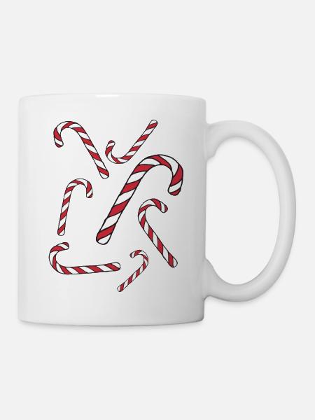 Canne à bonbons - Mug blanc - blanc