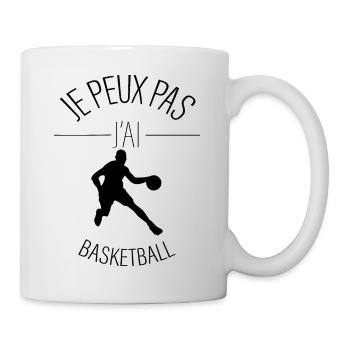 Je Peux Pas J'ai basket - J'Peux Pas J'ai basket - Mug blanc - blanc - Droite