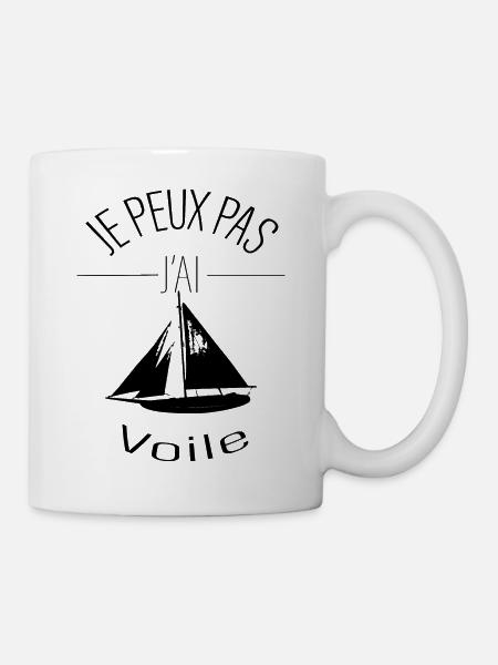 Je peux pas j'ai voile, J'peux pas j'ai voile - Mug blanc - blanc
