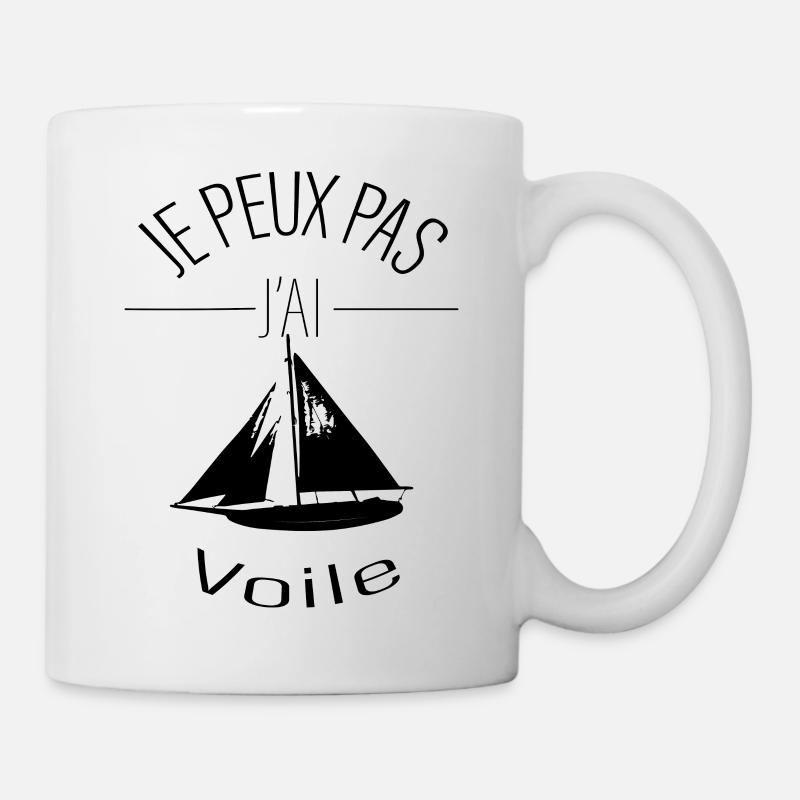 Je peux pas j'ai voile, J'peux pas j'ai voile - Mug blanc - blanc