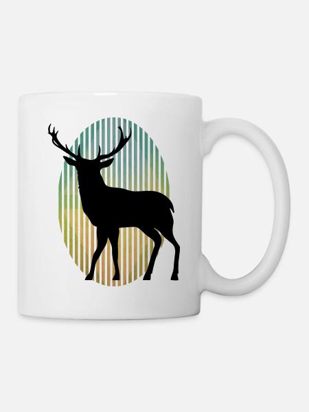 Hirsch - Tasse - Weiß