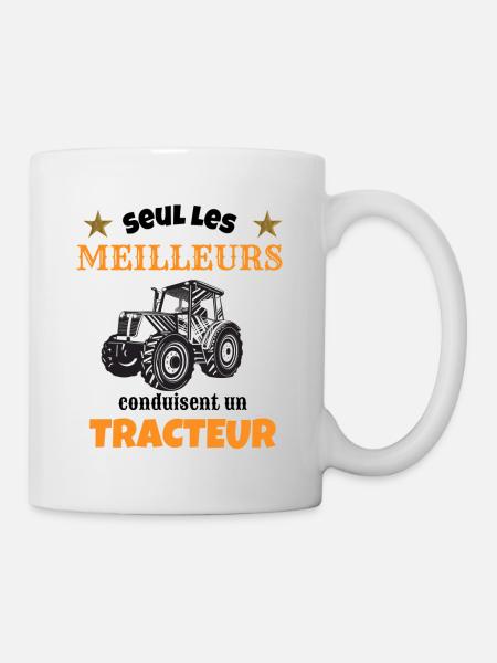 Seul les meilleurs conduisent un tracteur cadeau - Mug blanc - blanc