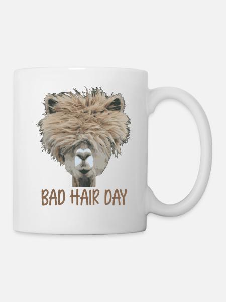 Bad Hair Day - Tasse - Weiß