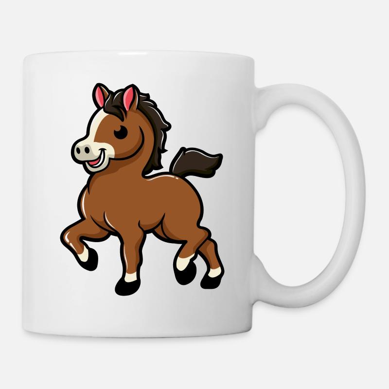 | douces chevaux | de bébé cheval Poulain - Mug blanc - blanc