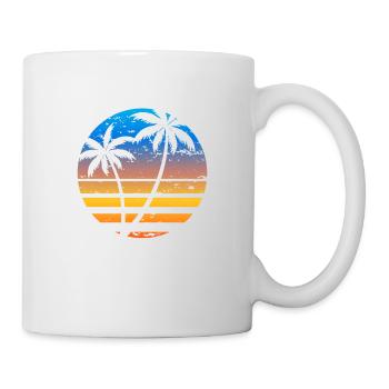 Lanzarote Sommer Sonne Strand Meer Palmen - Tasse - Weiß - Rechts