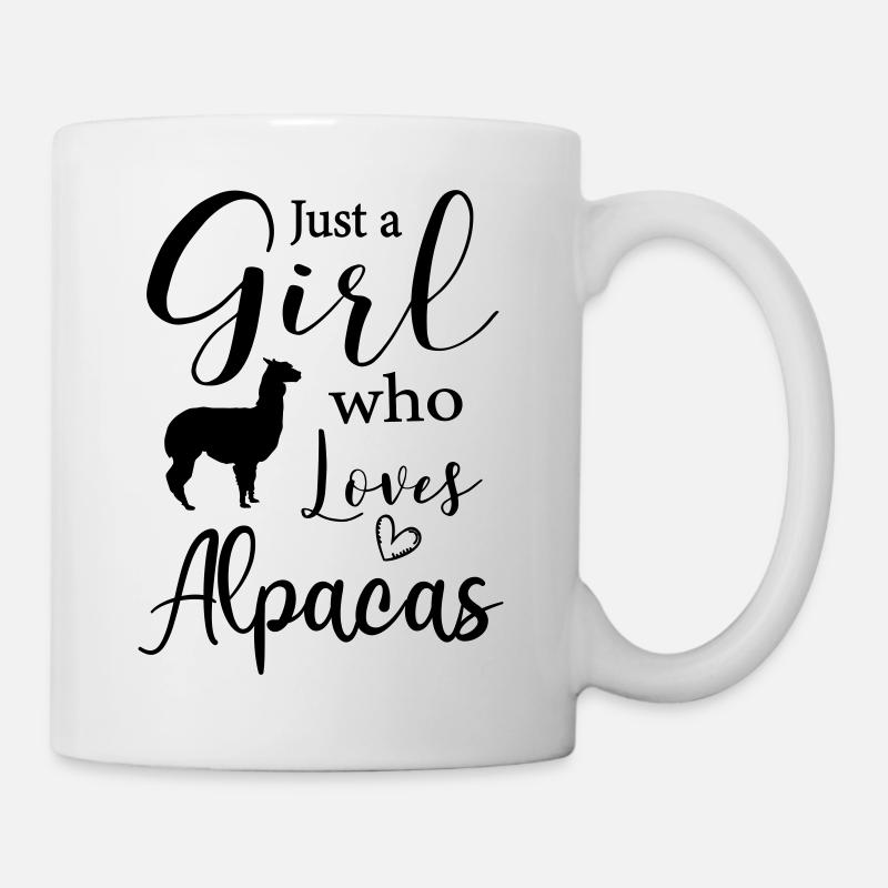 Alpaka Mädchen Liebe Alpakas - Tasse - Weiß
