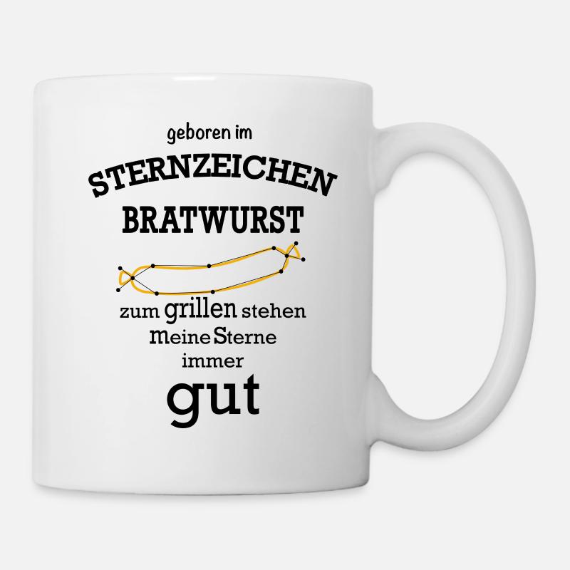 Bratwurst Grillsaison - Tasse - Weiß