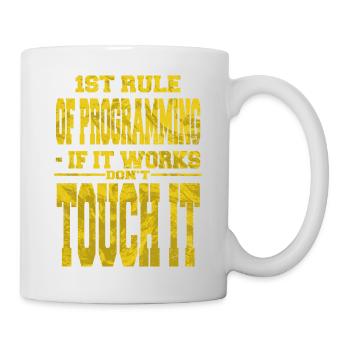 programmeur informatique humour backend développeur - Mug blanc - blanc - Droite