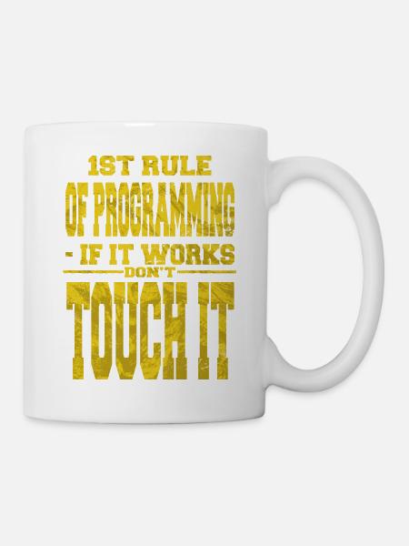 programmeur informatique humour backend développeur - Mug blanc - blanc