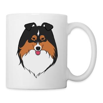 Sheltie black trio - Mug - white - Right