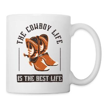 Cowboy Life Is The Best Life Western Rodeo USA Fun - Mug - white - Right