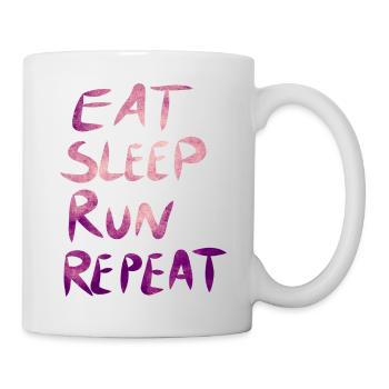 Manger Dormir RUN Répéter - Mug blanc - blanc - Droite