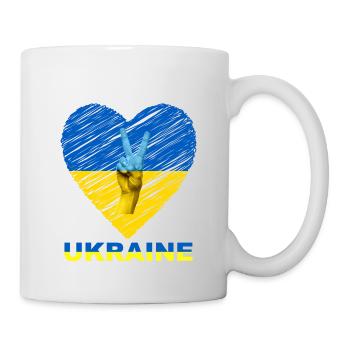 Ukraine Heart - Mug - white - Right