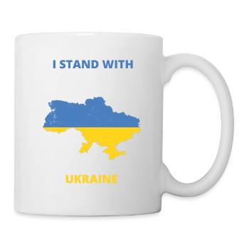 Je soutiens l’Ukraine - Mug blanc - blanc - Droite