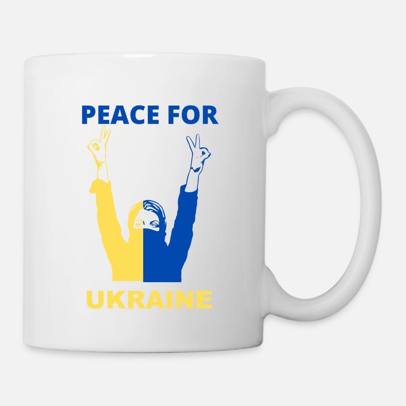 PEACE FOR UKRAINE - Mug - white