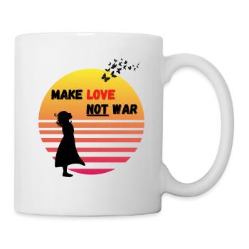 make love not war - after the sunset - Tasse - Weiß - Rechts