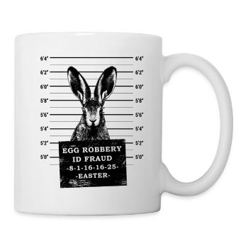 Easter Mugshot Rabbit wanted Police Easter - Mug - white - Right