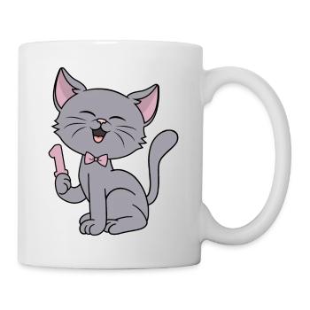 1 an fille drôle chat 1er anniversaire - Mug blanc - blanc - Droite