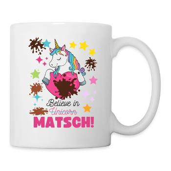 Muddy run shirt mud Matsch Lauf Einhorn Team Frau - Tasse - Weiß - Rechts