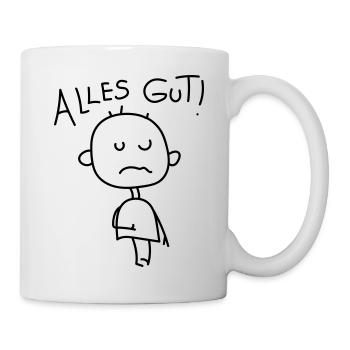 Strichmännchen Satire - Tasse - Weiß - Rechts