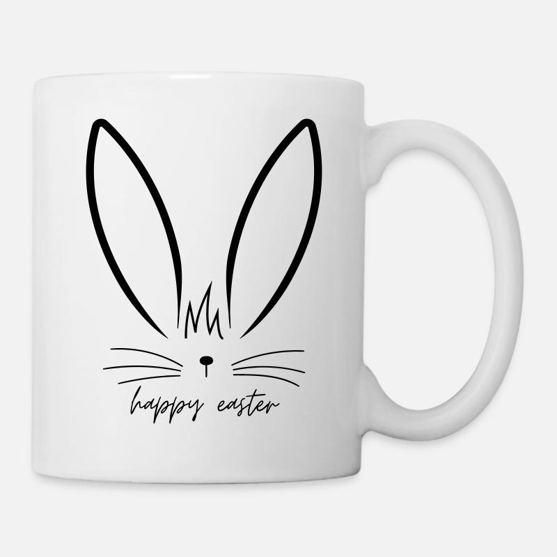 Minimal Bunny - Joyeuses Pâques - Mug blanc - blanc