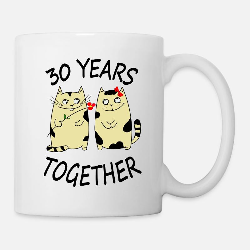 Willst du mit mir zusammen sein 30 Jahre schaffen - Tasse - Weiß