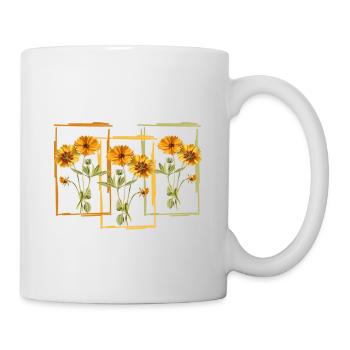 Fleurs de tournesol - Mug blanc - blanc - Droite