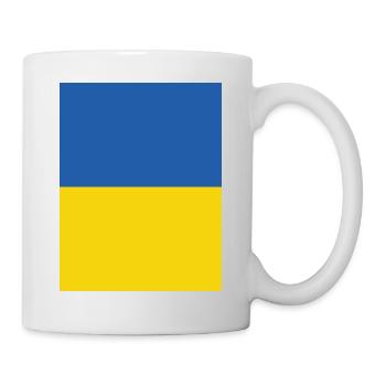 Solidarité avec l’Ukraine - Mug blanc - blanc - Droite