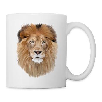 Löwenkopf - Tasse - Weiß - Rechts