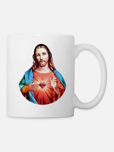 Jésus-Christ | Jésus-Christ | N’écoutez pas de musique - Mug blanc - blanc