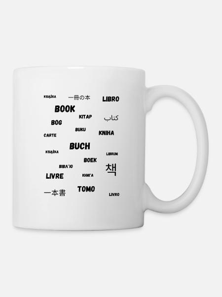 Book in different languages - Mug - white