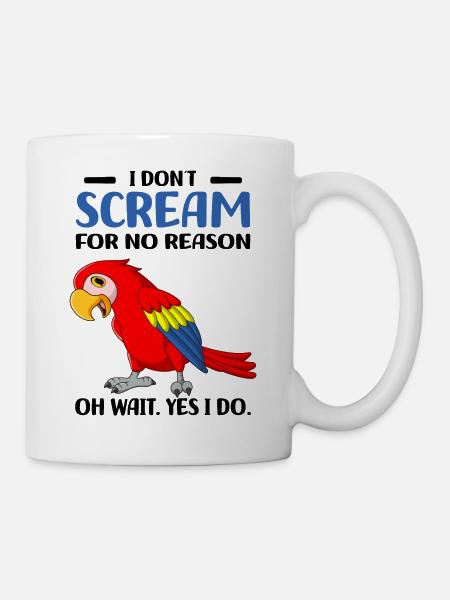 Papageien - Tasse - Weiß