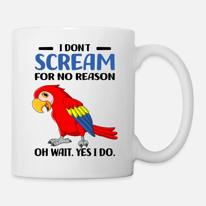 Papageien - Tasse - Weiß