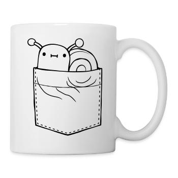 On the go snail shirt pocket - Mug - white - Right