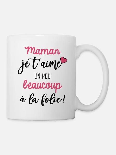 bonne fête maman je t'aime - Mug blanc - blanc