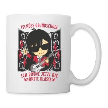5. Klasse Coole Mädchen Grundschule Abschluss 2026 - Tasse - Weiß - Rechts