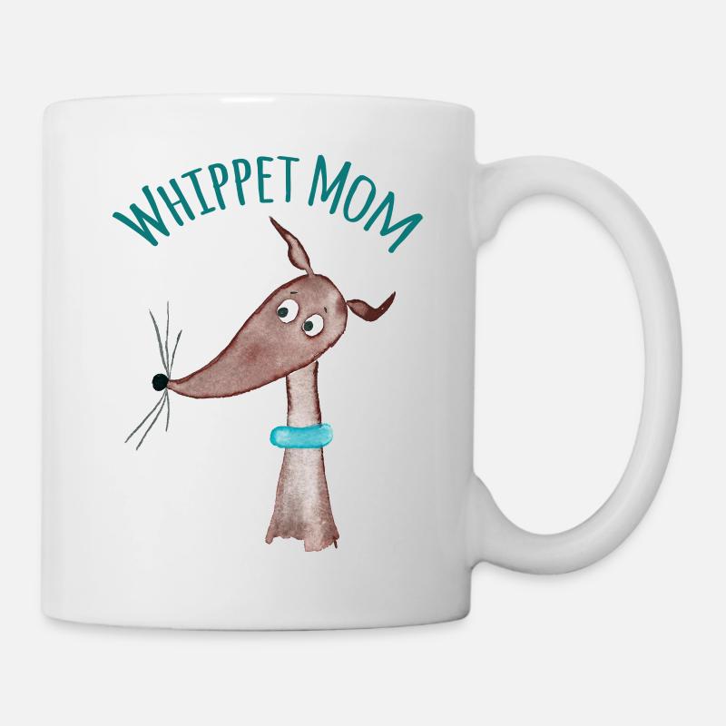 Whippet Mom - brauner Whippet - Tasse - Weiß