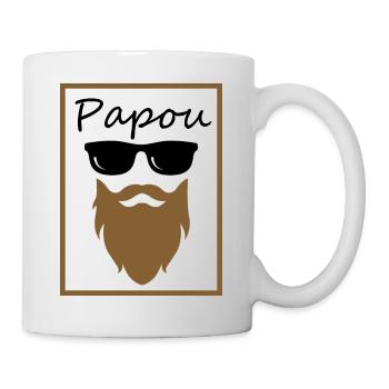 Papou. Idée cadeau papa. - Mug blanc - blanc - Droite