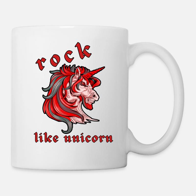 rock like unicorn - Mug - white