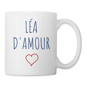 LÉA d'amour - COEUR - Mug blanc - blanc - Droite